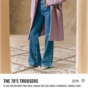 Sezane 70’s Trousers size 6 38